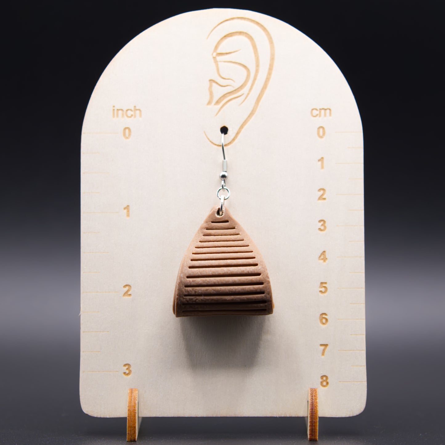 Brown Leather Twist Earrings