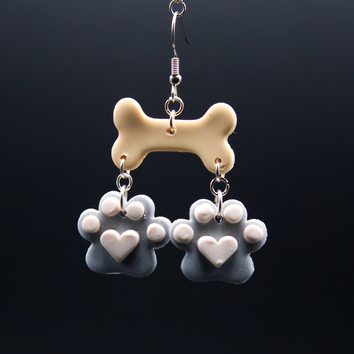 Puppy Bones and Paws Earrings