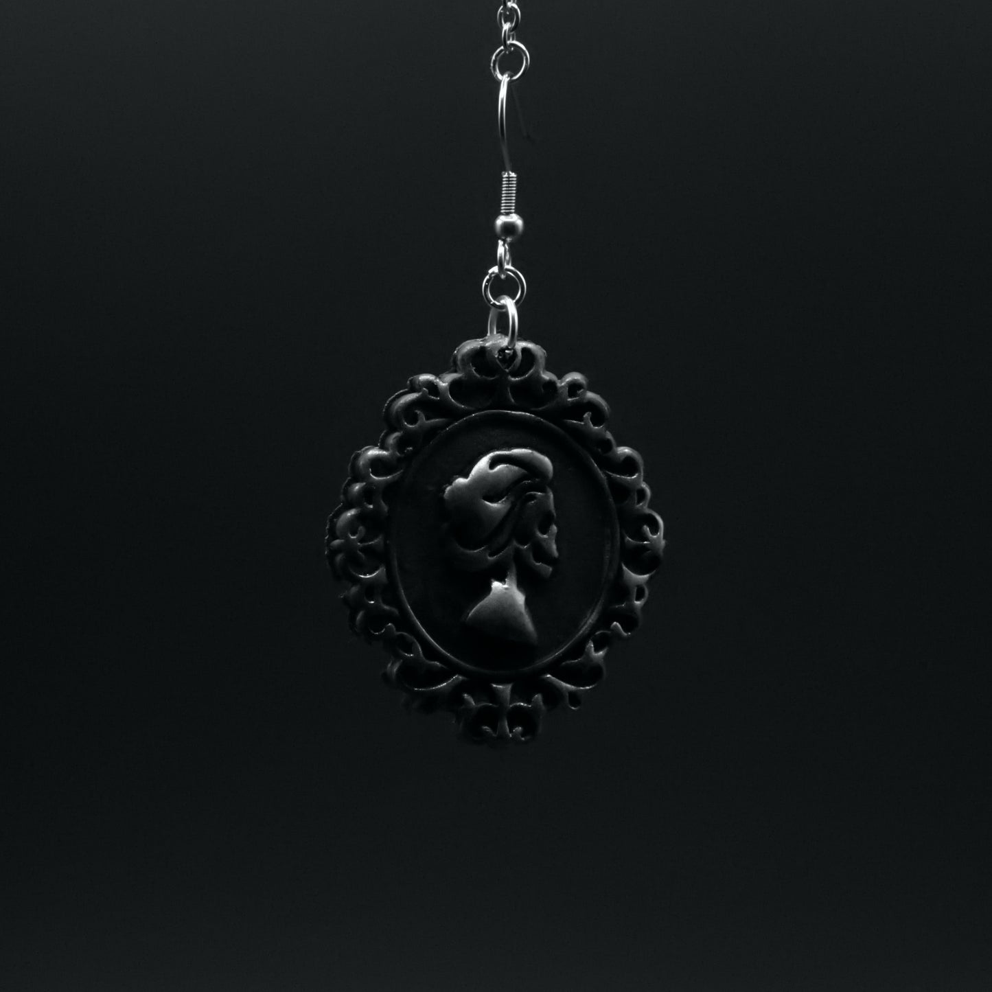 Cameo Skeleton Couple Earrings