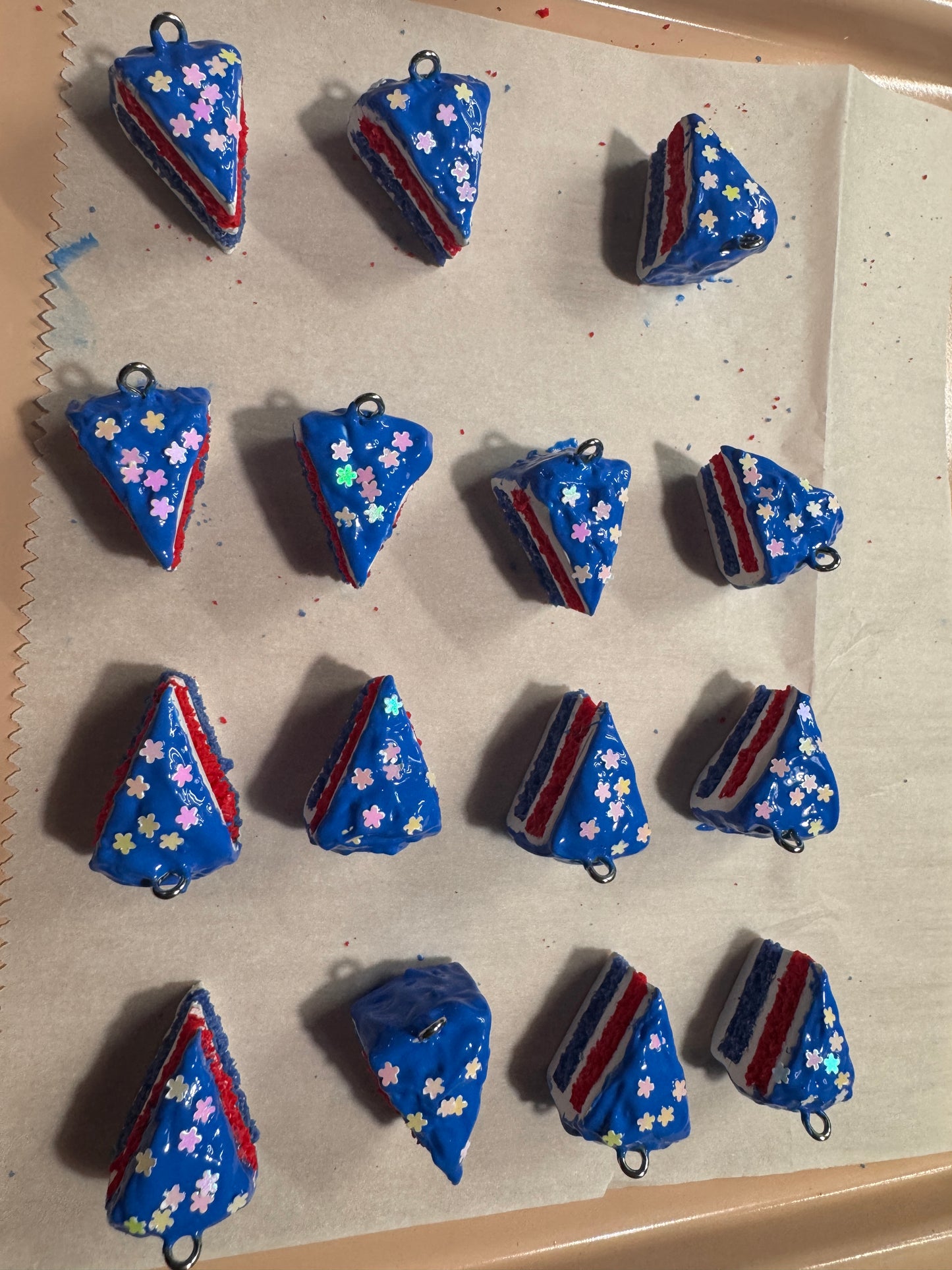American Cake Necklace or Keychain