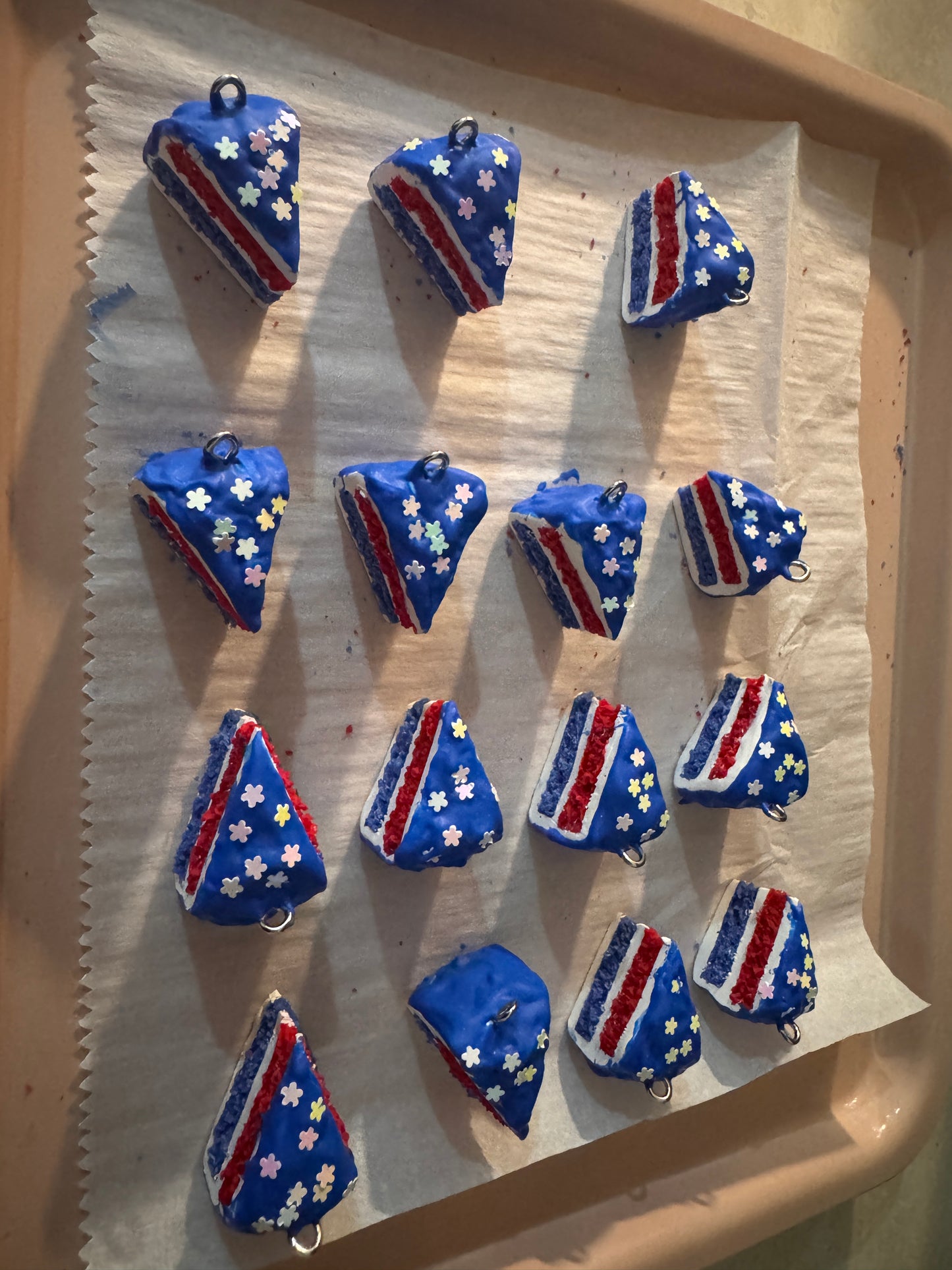 American Cake Necklace or Keychain