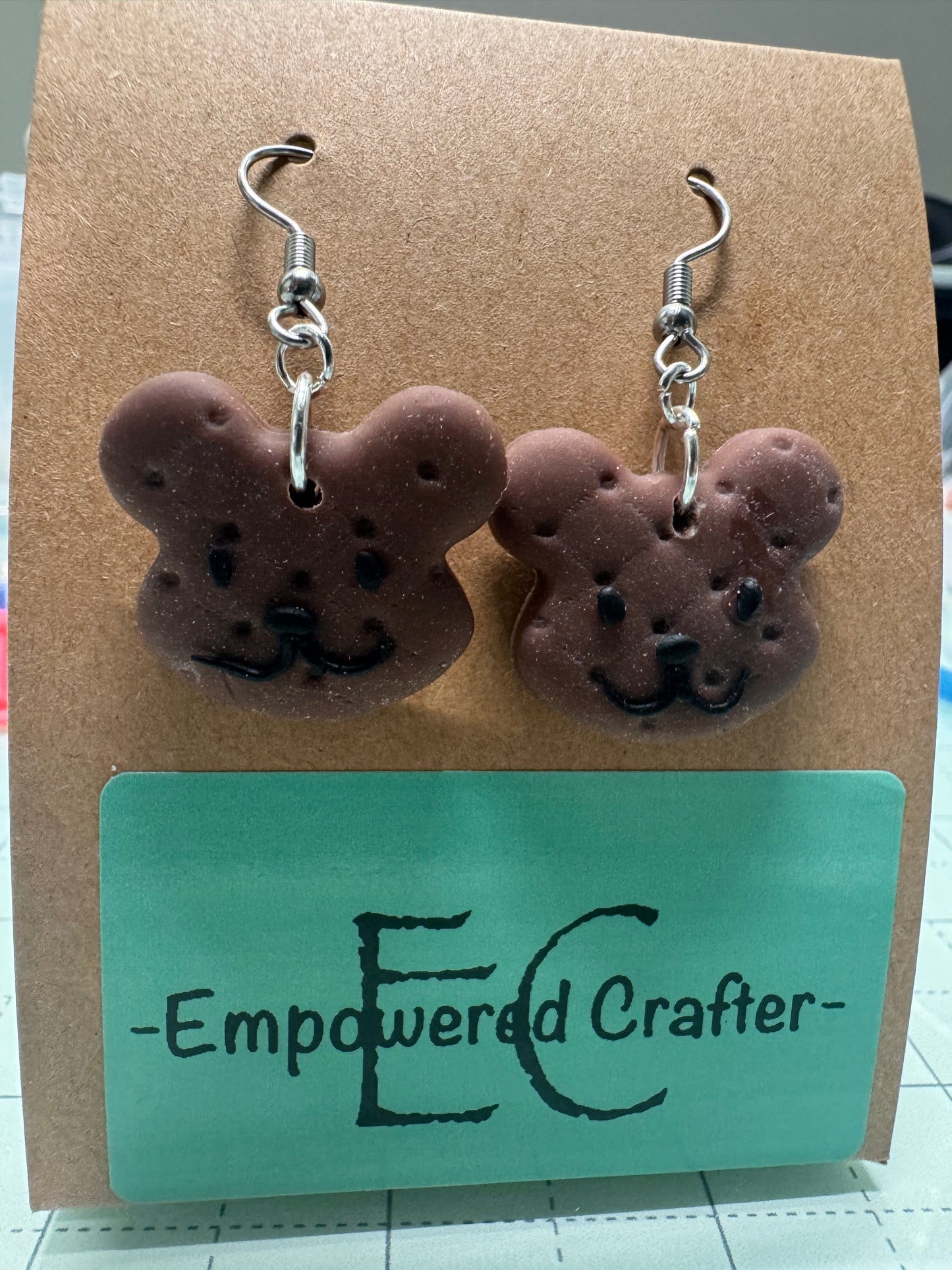 Quilted Teddy Earrings