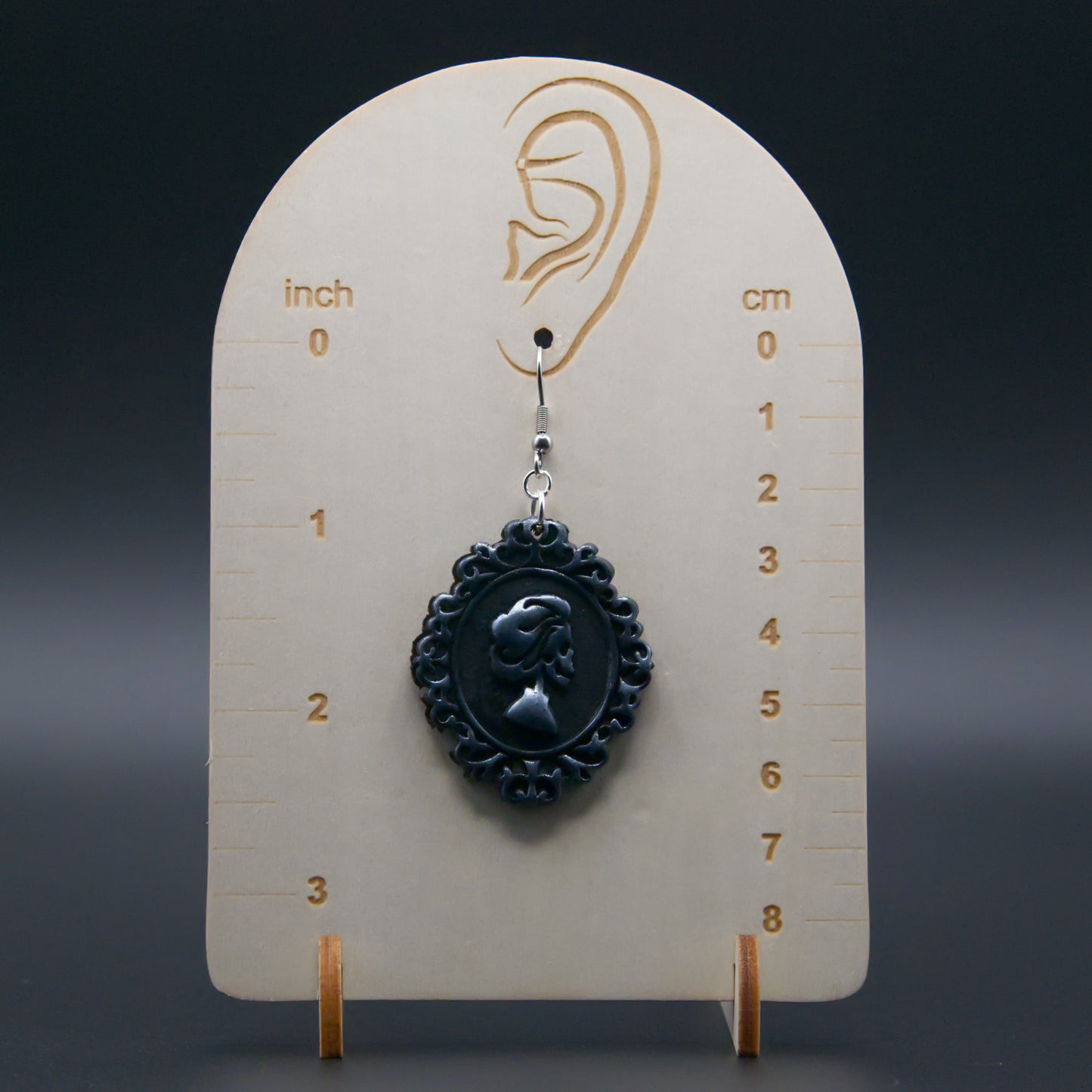 Cameo Skeleton Couple Earrings