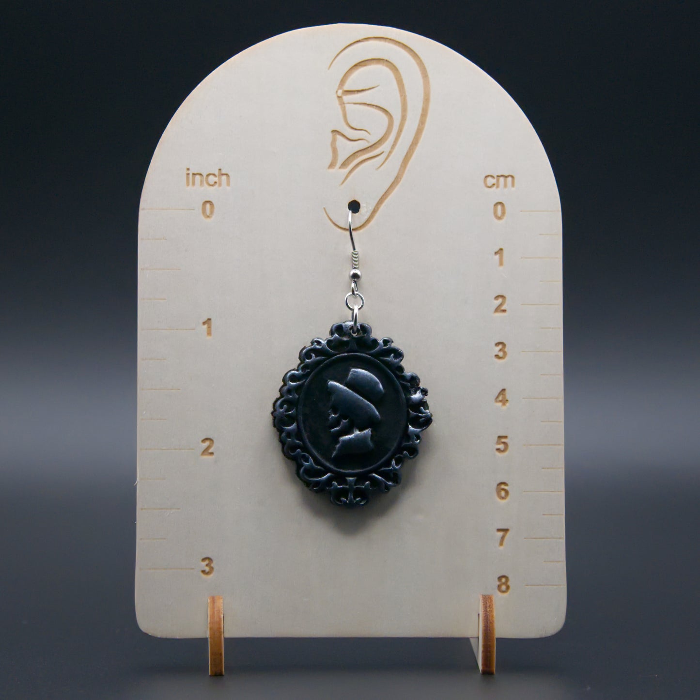 Cameo Skeleton Couple Earrings