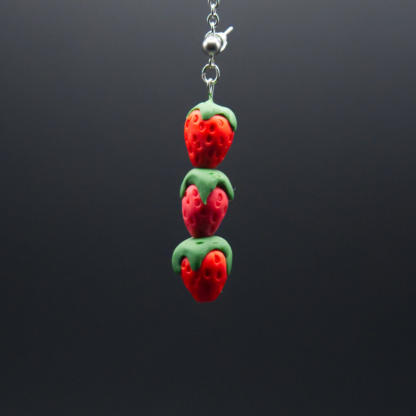 Triple Strawberry Earrings