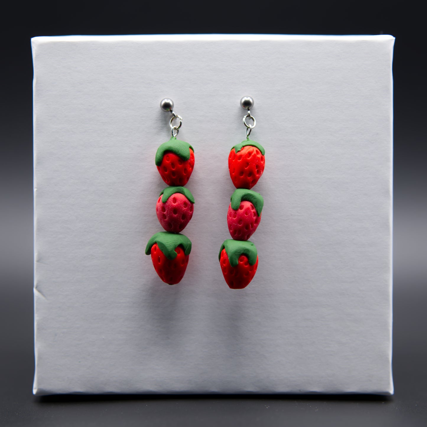 Triple Strawberry Earrings