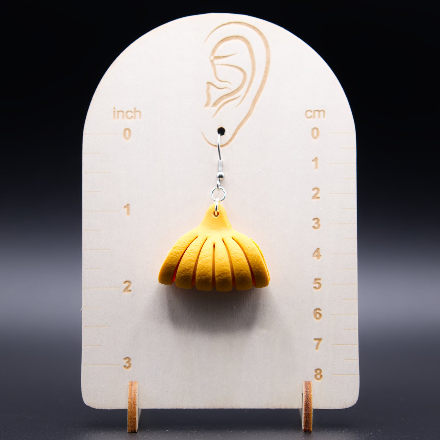 Mustard Leather Twist Earrings