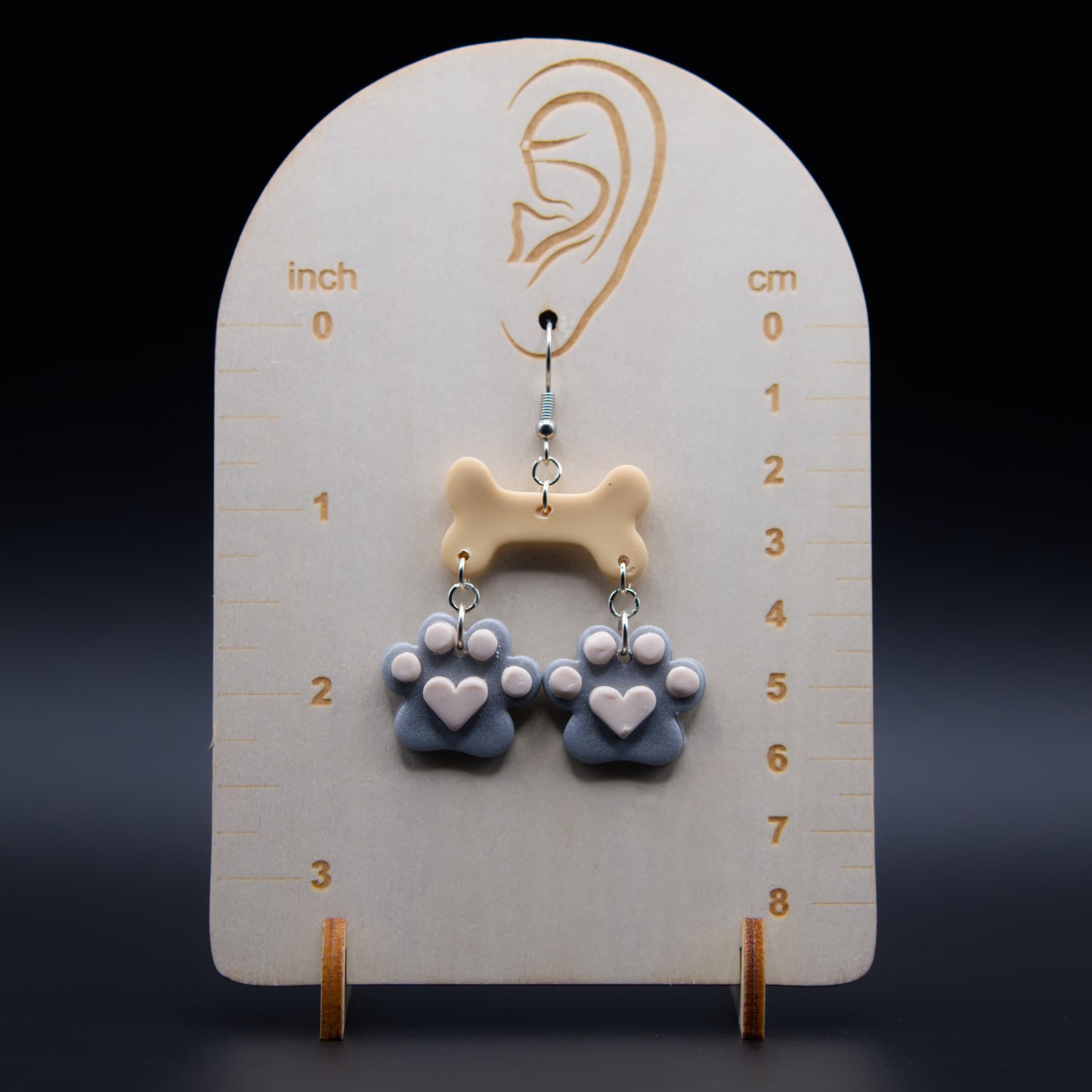 Puppy Bones and Paws Earrings