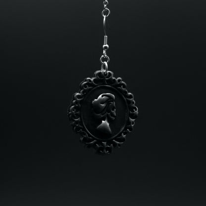 Cameo Skeleton Couple Earrings