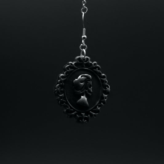 Cameo Skeleton Couple Earrings