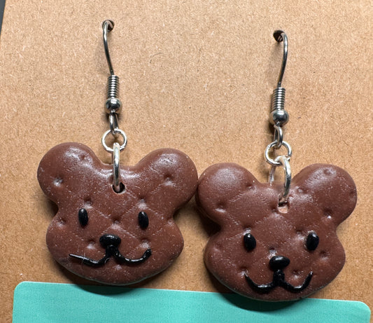 Quilted Teddy Earrings