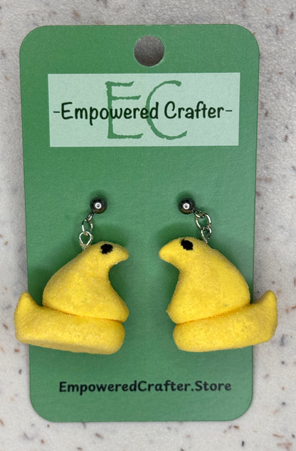 Marshmallow Chick & Bunny Earrings