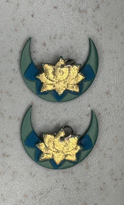 Moon & Lotus Necklace