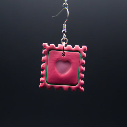 80's Postage Stamps Earrings