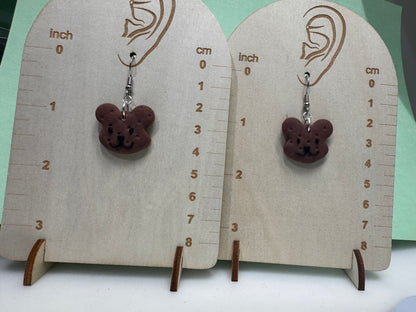 Quilted Teddy Earrings