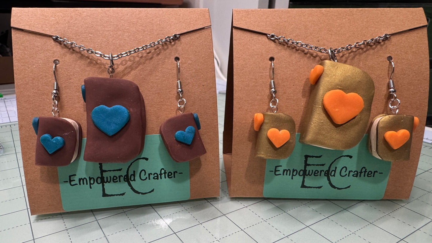 Book Journal Jewelry Set