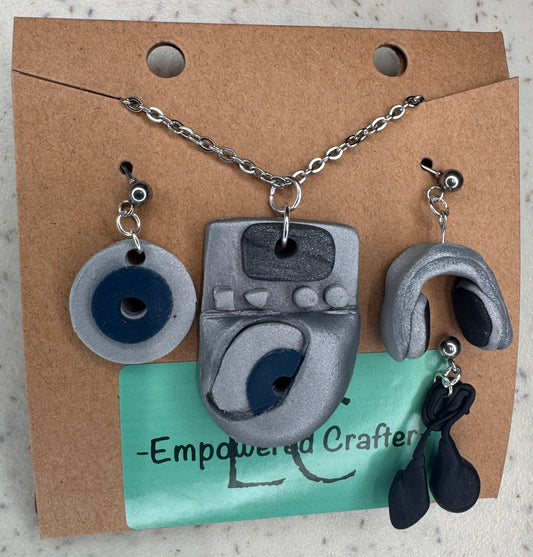 CD Player Jewelry Set