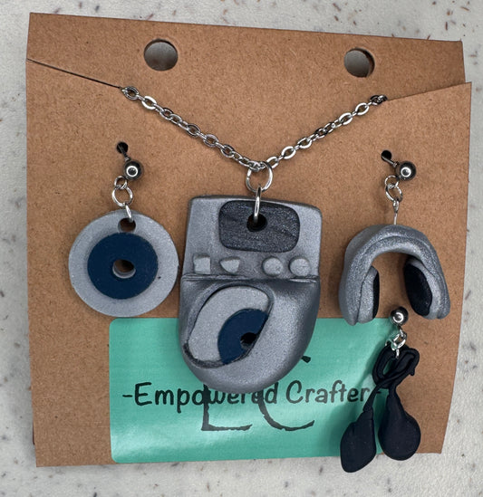 CD Player Jewelry Set