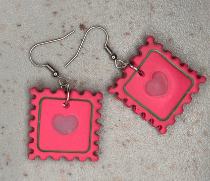 80's Postage Stamps Earrings