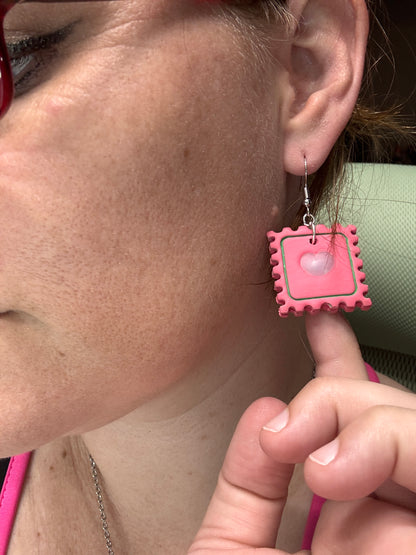 80's Postage Stamps Earrings