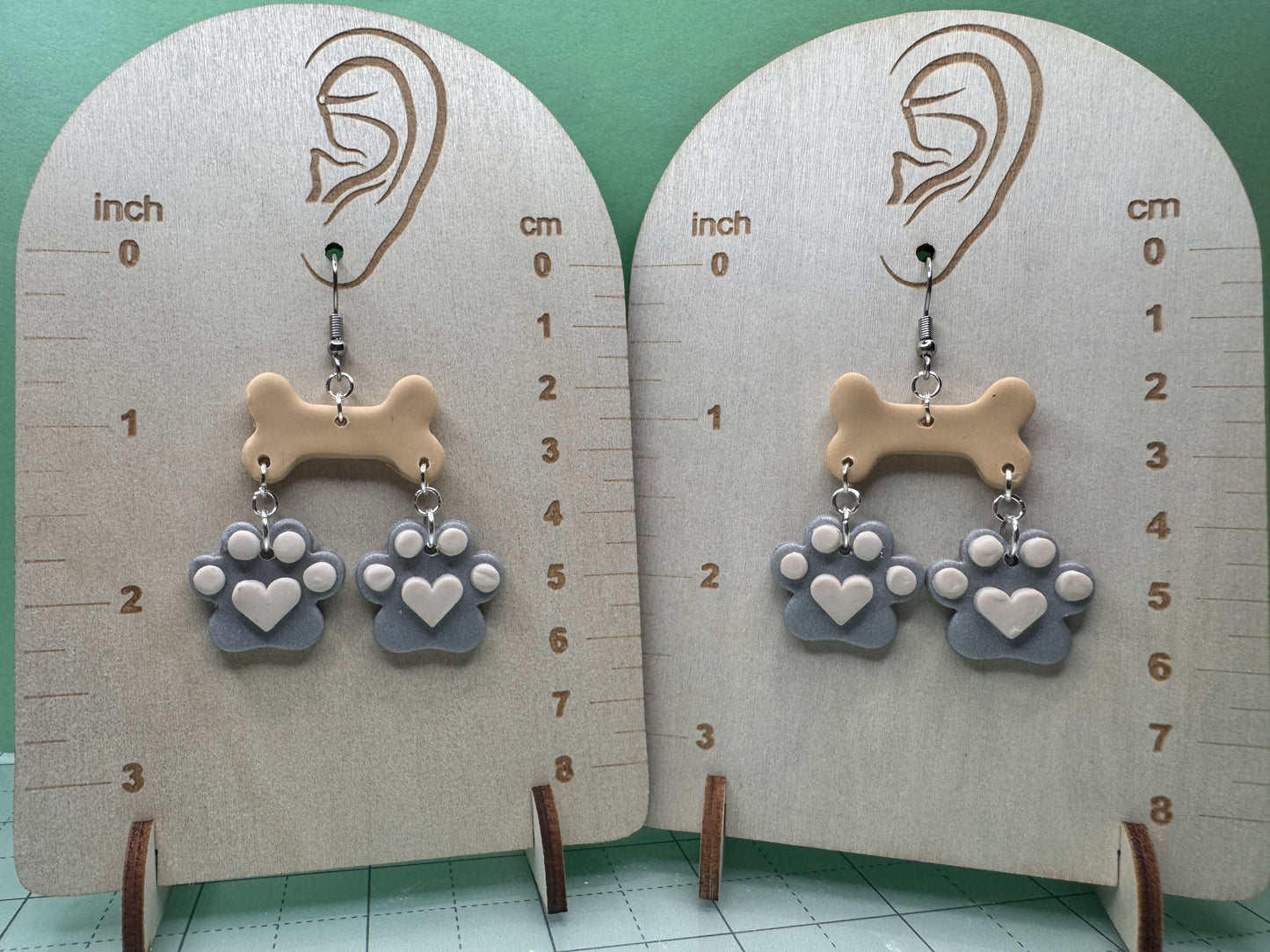 Puppy Bones and Paws Earrings