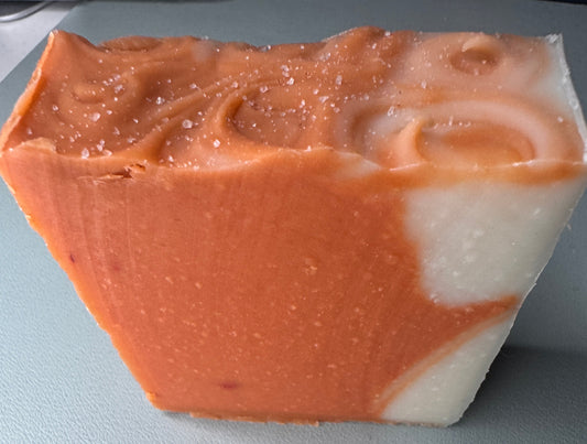 Orange and White Soap Bar