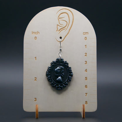 Cameo Skeleton Couple Earrings