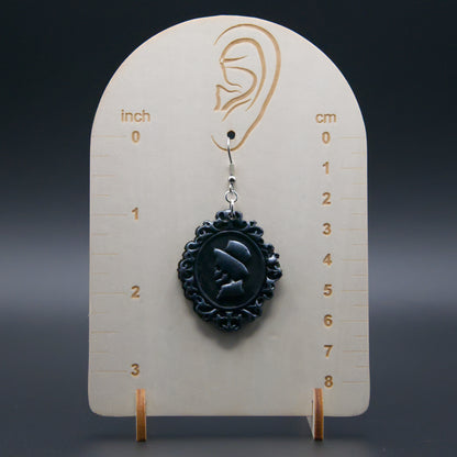 Cameo Skeleton Couple Earrings