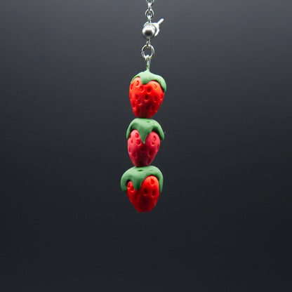 Triple Strawberry Earrings