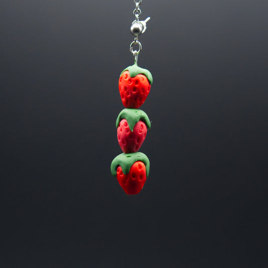 Triple Strawberry Earrings