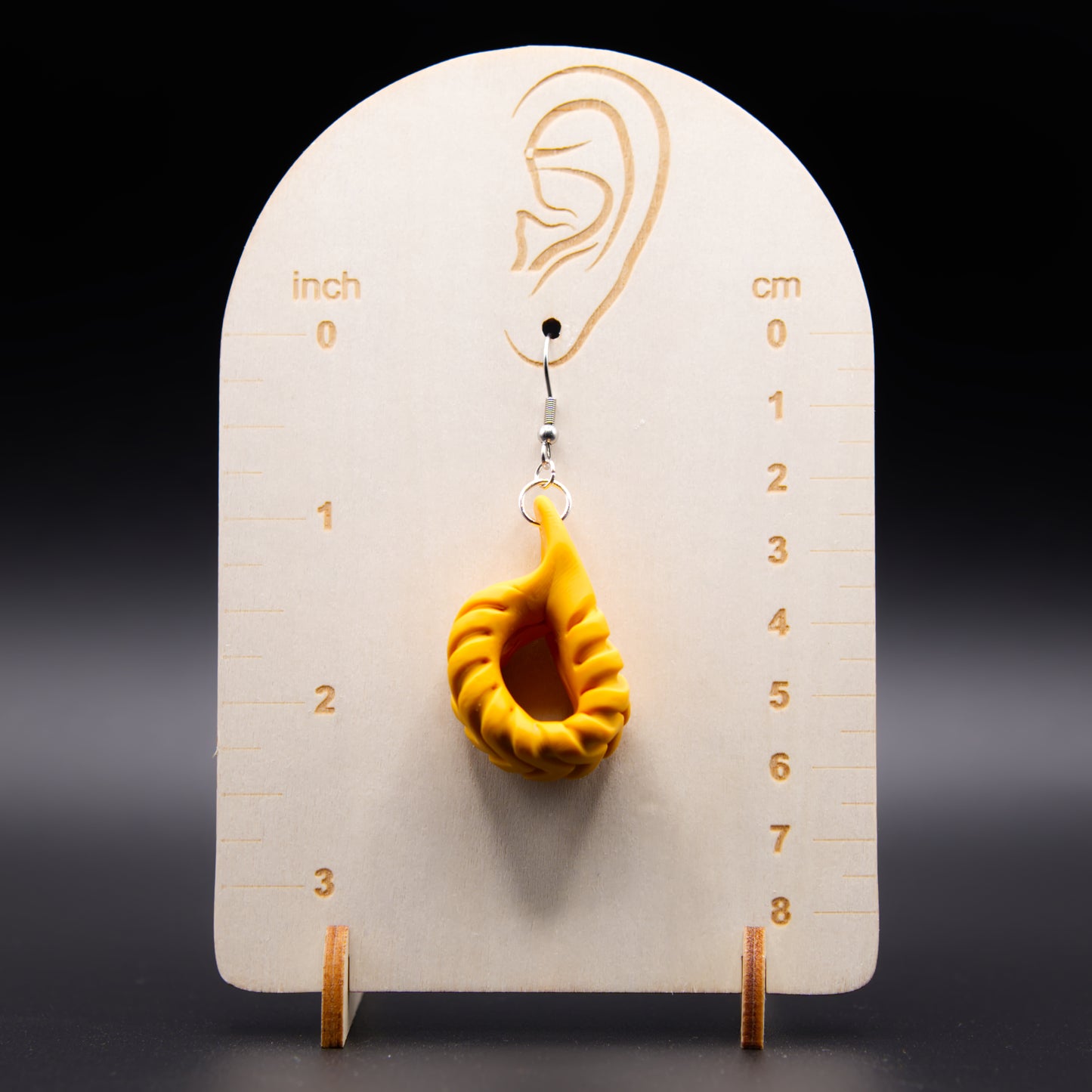 Mustard Leather Twist Earrings